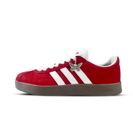 adidas neo VL Court Lifestyle Custom Fashion Versatile Casual Anti-Slip Low-Top Sneakers Unisex Red White