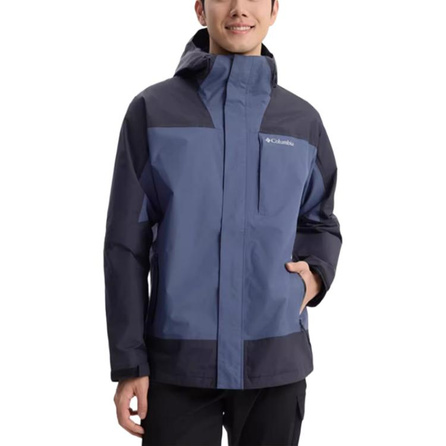 Columbia Comfortable Hooded Letter Fashion SS25 Hiking Urban Life/Travel/Commute Waterproof Windproof Breathable Warm Jacket Men's Dark Blue