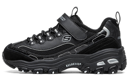 Skechers Cushioning Wear-Resistant Low-Top Kids Lifestyle Shoes All Black Kids'