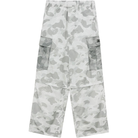 A BATHING APE × CLOT Collaboration Camouflage All-Over Print Mid-Rise Straight-Leg Comfort Cargo Pants Men's