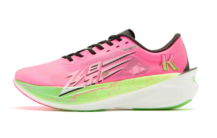 QIAODAN Flying Shadow PB4.0 Cushioning Anti-Slip And Wear-Resistant Low-Top Marathon Running Shoes Men's Pink Green