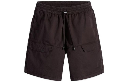 Levi's Solid Color Mid-Rise Casual Shorts Men's Coffee Brown