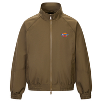Dickies American High Street Retro Brand Logo Letter Trendy Basic 3D Cut Minimalist Fashion Design Loose Street Cool Wrinkle-Resistant Windproof Comfortable Versatile Aviator Work Stand Collar Jacket Coat Unisex кофе
