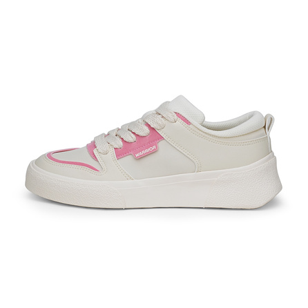 Warrior 'Sky Power' Milk Cap Cube Series Platform Low-Top Skate Shoes Women's Pink Beige