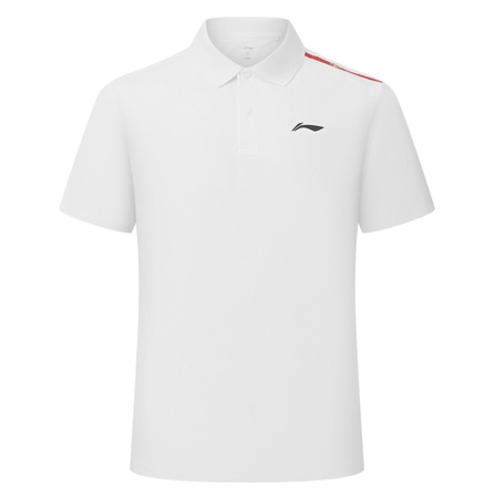 LiNing Fashion Comfortable Light Business Minimalist Elastic Sweat-Absorbent Quick-Dry Casual Daily Versatile Solid Color Short Sleeve Polo Shirt Unisex