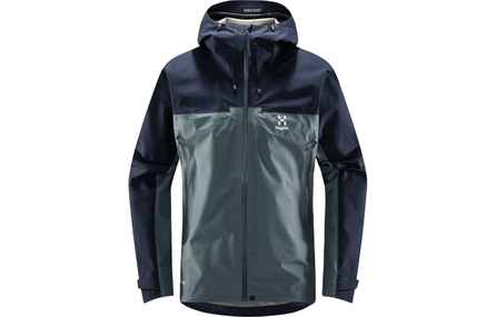 HAGLÖFS Waterproof And Windproof Windbreaker Jacket Men's Steel Blue/Taun Blue