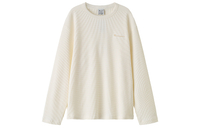 Champion FW26 URBAN Series Fashion Versatile Minimalist Crewneck Waffle Moisture-Wicking Quick-Dry Cross Rib Long Sleeve T-Shirt Unisex Молочно-белый