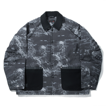 LI-NING Collar Color-Block Camo Warm Loose Padded Jacket Men's