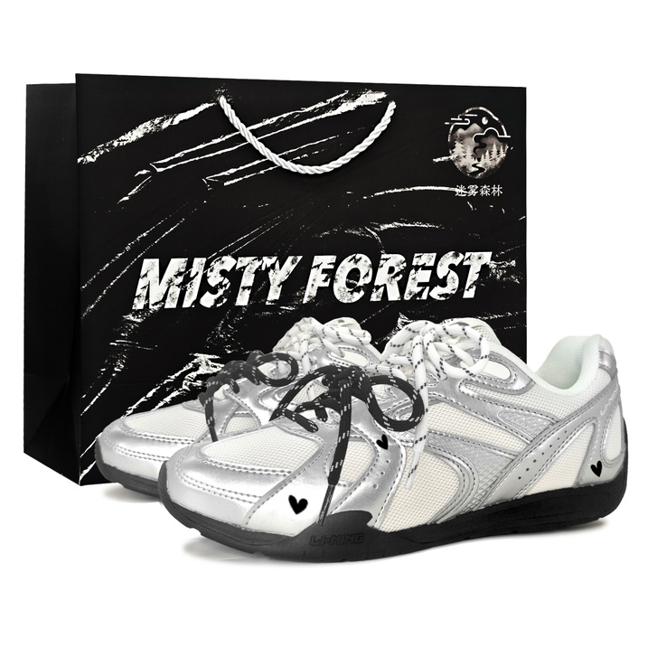 Custom SneakersLiNing Film Retro Misty Forest Simple Versatile Trendy Retro Ballet Style Sweet Campus Low-Top Casual Shoes Women's