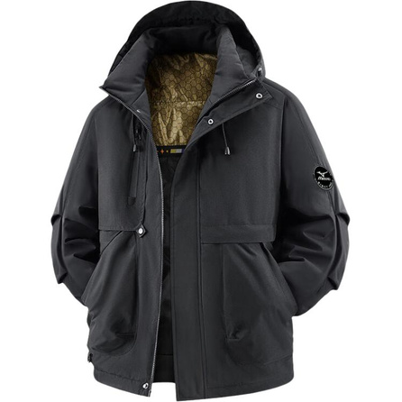 Mizuno Loose Thickened Minimalist Solid Color Zippered Padded Jacket Unisex