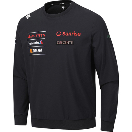 DESCENTE SWISS SKI Logo Round Neck Long Sleeve Sweatshirt Men's