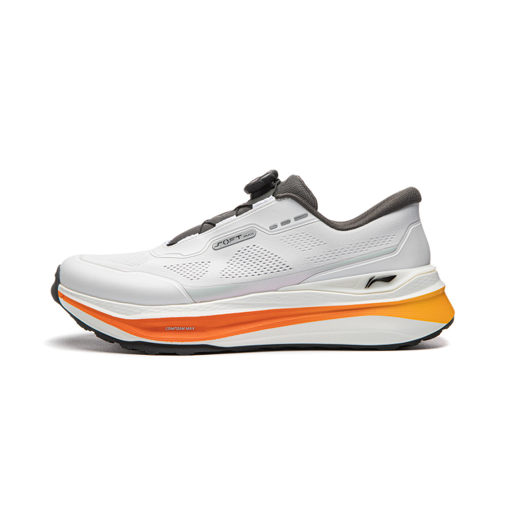 LiNing SOFT GO MAX 3 Soft Comfortable Cushioning Anti-Slip Wear-Resistant Breathable Low-Top Casual Lifestyle Shoes Unisex Standard Silver White