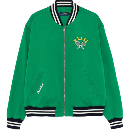 Polo Ralph Lauren Letter Logo Zip-Up Baseball Jacket Men's Grass Green