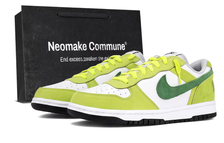 [Custom Sneakers] Nike Big Green Apple Cow Split Leather Boyfriend Youthful American Street Campus Youth Simple Versatile Premium Light Luxury Niche AJ Wear-Resistant Anti-Slip Low-Top Sneakers Unisex