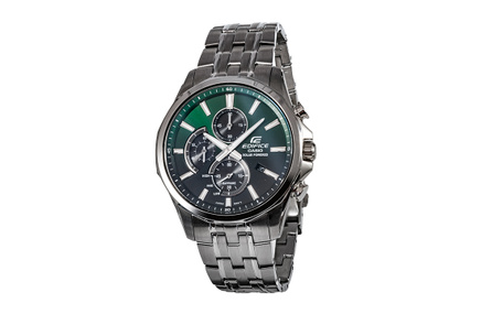 CASIO EDIFICE Series Casual Retro Fashion Watch Classic Three-Eye Green Ghost Quartz Movement Men's Watch 50.3*44.9mm Green Dial EFB-670SBD-3AVUPR