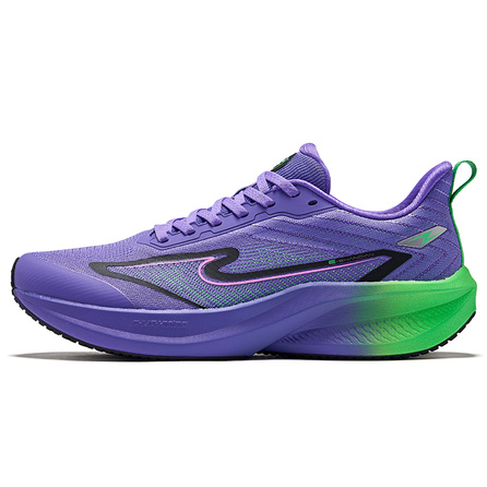 Erke Lightning 4 Versatile Simple Cushioned Rebound Low-Top Qitan Technology Sprint Physical Test Running Shoes Men's Fluorescent Purple