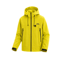 Jeep Solid Color Patchwork Hooded Drawstring American Retro Style Daily Comfortable Commute Mountain Outdoor Sports Hiking Camping Trekking Versatile Loose Windproof Waterproof Wear-Resistant Multi-Functional Minimalist Lightweight Casual Premium Jacket U Ива желтая