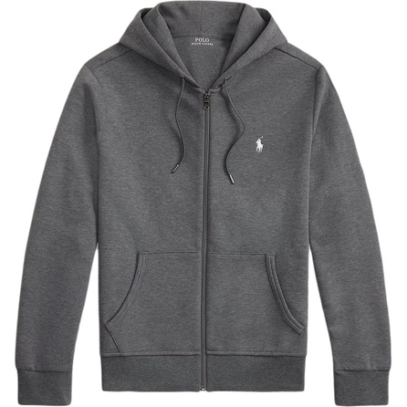 Polo Ralph Lauren FW25 Pony Logo Embroidery Logo Pattern Hooded Zip-Up Long Sleeve Jacket Coat Men's Gray