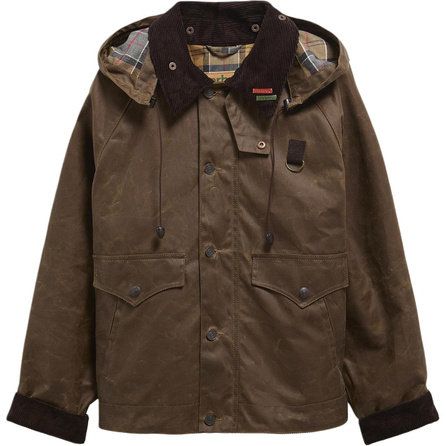 BARBOUR × levi’s FW25 Waxed Cotton Denim Long Sleeve Hooded Jacket Coat Unisex