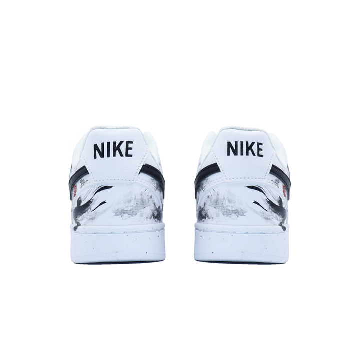 Nike Court Vision 1 Low-Top Skateboard Shoes Unisex Black White