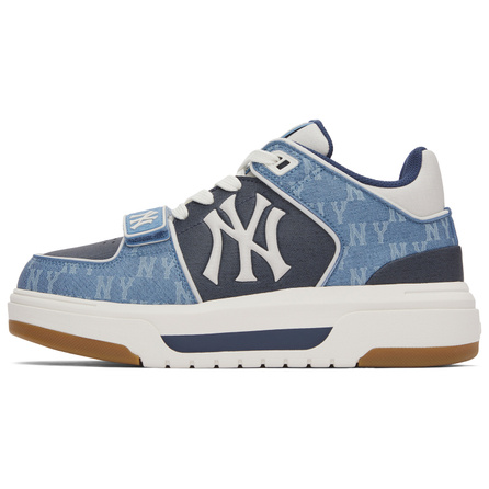 MLB Chunky Liner Slip Resistant Abrasion Resistant Mid top Casual Shoes Unisex Blue