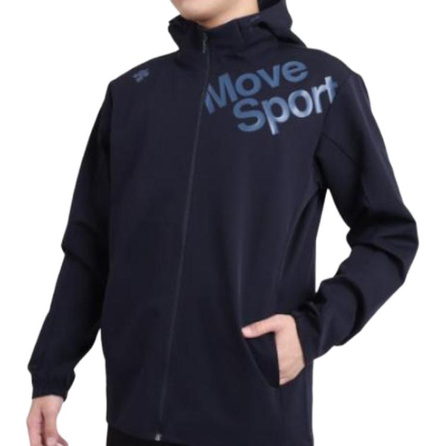 DESCENTE FIELD Series Letter Print Fitted Hooded Zip-Up Long Sleeve Jacket Coat Men's