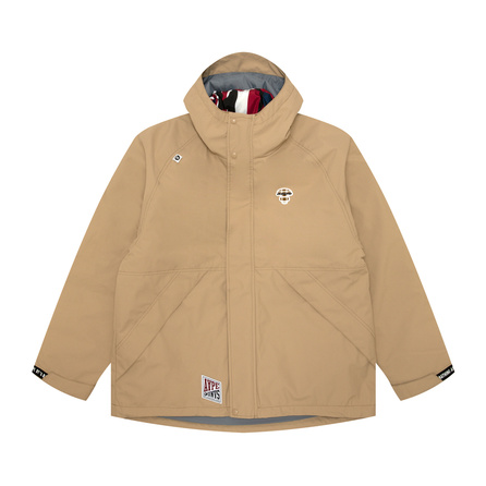 Aape FW24 Reversible Hooded Casual Loose Zip Down Jacket Men's