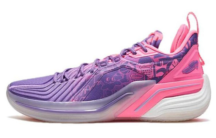 Xtep JLin 3 'Three-Point Heart' Comfortable Non-Slip Low-Top Basketball Shoes Men's Purple Pink
