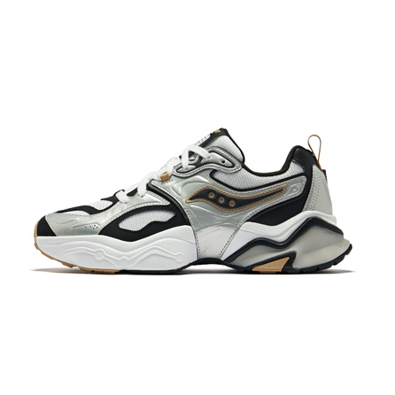 Saucony Low-Top Running Shoes Unisex Silver Black White