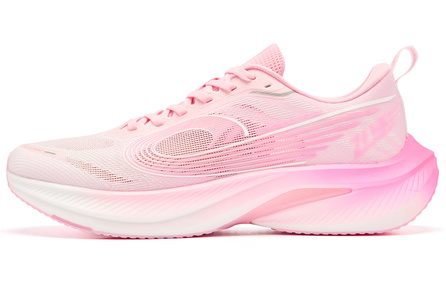 QIAODAN Cushioned Slip-Resistant Abrasion-Resistant Low-Top Casual Running Shoes Men's Cherry Blossom Pink Aurora Pink