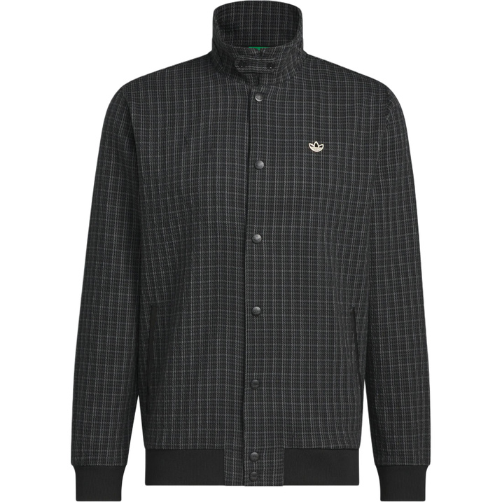 adidas originals HOUNDSTOOTH Casual Striped Plaid Long Sleeve Jacket Men's