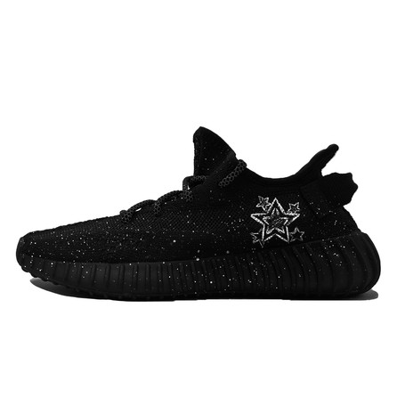 [Custom Sneakers] adidas originals Yeezy Boost 350 V2 Stars Fall on Feet Fabric Youth Vitality Fashion Wear-Resistant Low-Top Lifestyle Casual Shoes Unisex Black