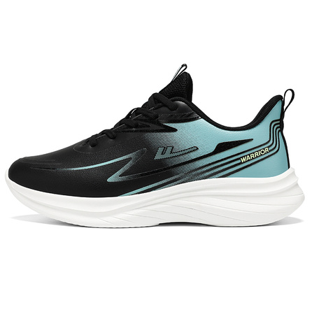 Warrior Sport Casual Versatile Black Warrior Jogging Shoes Physical Exam Training Shoes Thick Sole Wear-Resistant Breathable Lightweight Height Increasing Low-Top Running Shoes Unisex