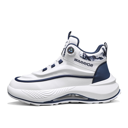 Warrior Year of the Horse Limited Edition Ink Painting Series Minimalist Versatile White Sneakers Wind-Resistant Cold-Resistant Winter Sports Shoes Cushioned Responsive Casual Comfortable Thick Sole Height-Increasing Dial No-Lace Low-Top Running Shoes Men
