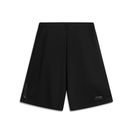 LiNing Glory Series Breathable Sport Fashion Versatile Brand Logo Letter Casual Shorts Men's Black