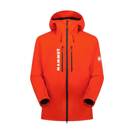 MAMMUT Free Flight HS Thermo 100% ECONYL® Recycled Nylon Brand Logo Waterproof Comfortable Breathable Hardshell Insulated Hooded Jacket Asian Fit Men's