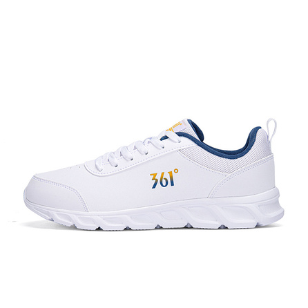 361° Comfortable Versatile Cushioned Slip-Resistant Low-Top Running Shoes Men's White Blue