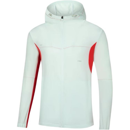 361° Casual Comfortable Hooded Running Windbreaker Jacket Men's Summer Rain/Flame Orange