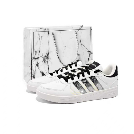 [Custom Sneakers] adidas neo Courtbeat Auspicious Clouds Han-Yang Dimension Ink Wash Style Chinese Aesthetic Gift Bag Classic Versatile Personality Shock Absorption Skate Shoes Men's Black