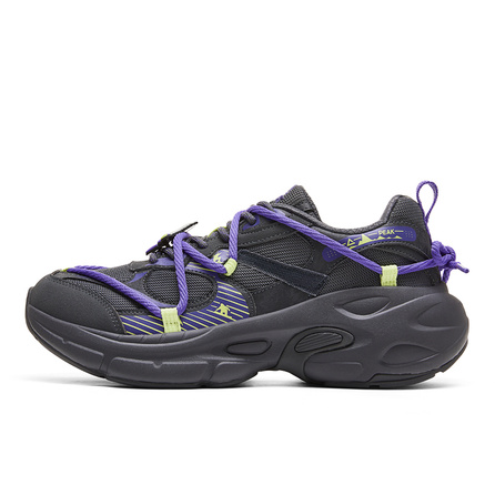 Peak Taichi Guochuang Ice Play Outdoor Hiking Climbing Shoes Detachable Buckle Decoration Double-Layer Laces Vintage Versatile Comfortable Sports Shock-Absorbing Rebound Wear-Resistant Casual Shoes Men's Magnetite Grey Violet