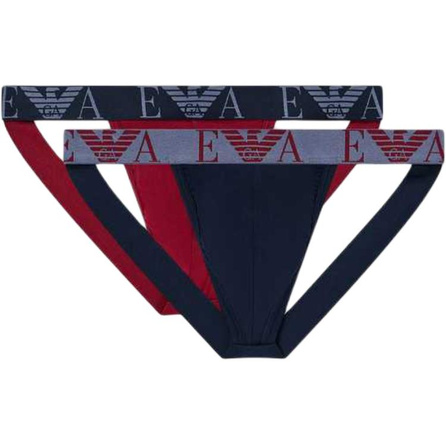 EMPORIO ARMANI SS25 Mid-Rise High-Cut Briefs Set Men's 2-Pack