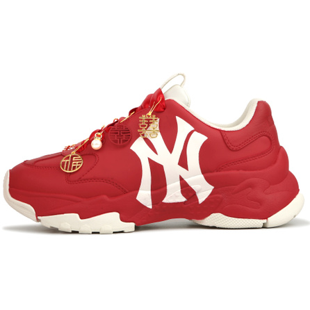 [Custom Sneakers] MLB Big Ball Chunky BV Eternal Union Wedding Bridal Shoes Chinese Style Cushioned Durable Low-Top Dad Shoes Unisex