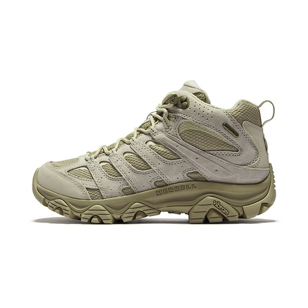 MERRELL MOAB 3 MID WP Outdoor Fashion Versatile Slip-Resistant Wear-Resistant Mid-Top Hiking Shoes Men's Milk Tea Color