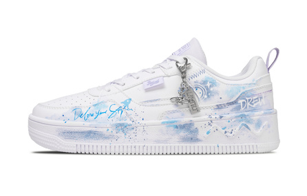 [Custom Sneakers] 361° Air Force One Galaxy Halo Synthetic Leather Mesh Casual Versatile Fresh Cute Fashionable Lightweight Non-Slip Low-Top Skate Shoes Unisex Blue