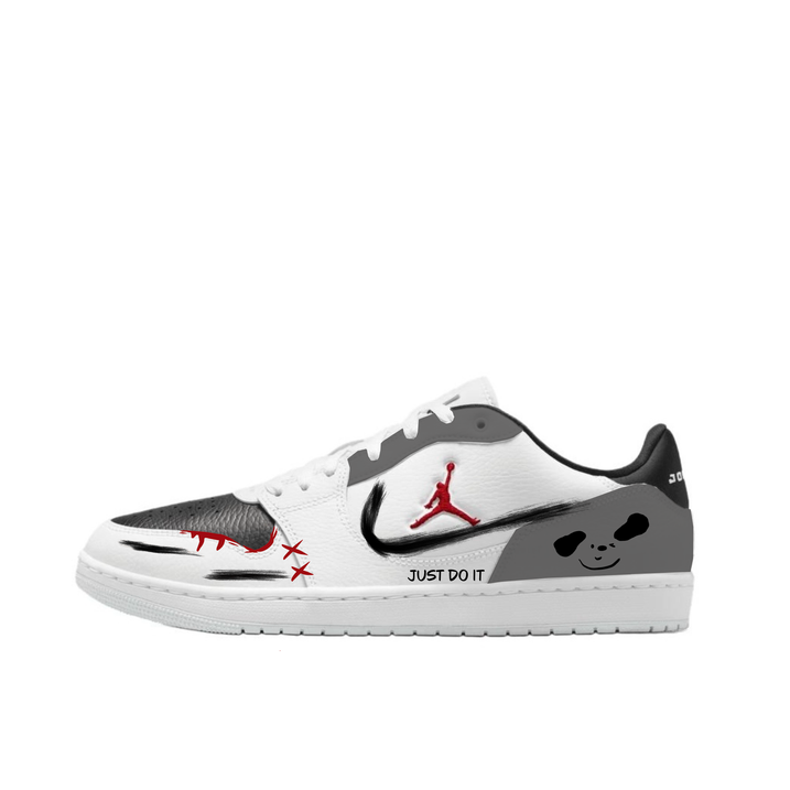 [Custom Sneakers] Jordan COURT CONNECT Cute Dog Deconstruction Versatile High Street Hip Hop College Style Retro Basketball Shoes Men's Black White