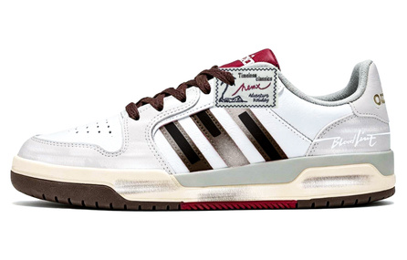 [Custom Sneakers] adidas ENTRAP Synthetic Leather Youxu Minimalist Fashion Graffiti Creative Hand-Painted Low-Top Casual Shoes Unisex White