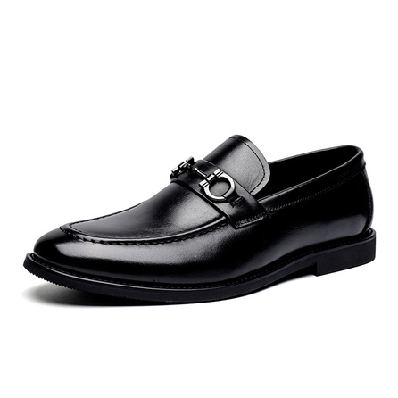JASONSTAR Horsebit Loafers Flat Men's Black