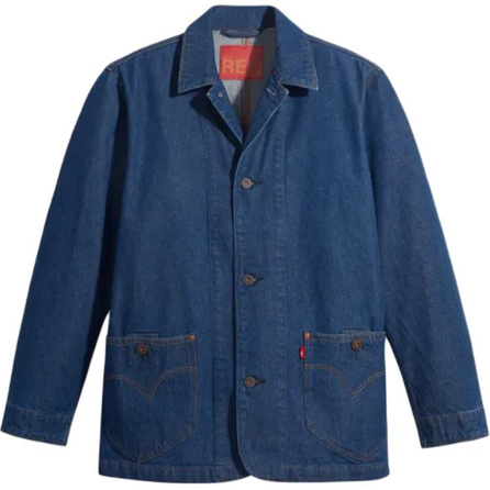 levi's Pioneer Series Loose-Fit Simple Comfort Versatile Long Sleeve Denim Jacket Men's Blue