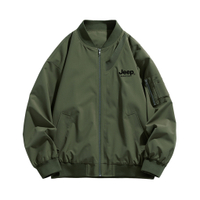Jeep American Retro Edgy Bomber Casual Loose Jacket Versatile Cargo Jacket Unisex Армейский зеленый