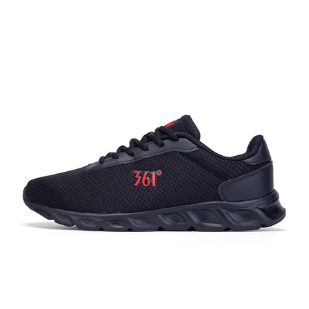 361° Comfortable Fashion Cushioned Breathable Lightweight Low-Top Casual Running Shoes Men's Black Red